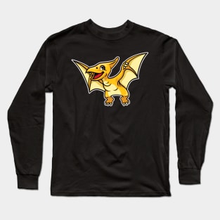 Cute Pterodactyl Happy Dinosaur Long Sleeve T-Shirt